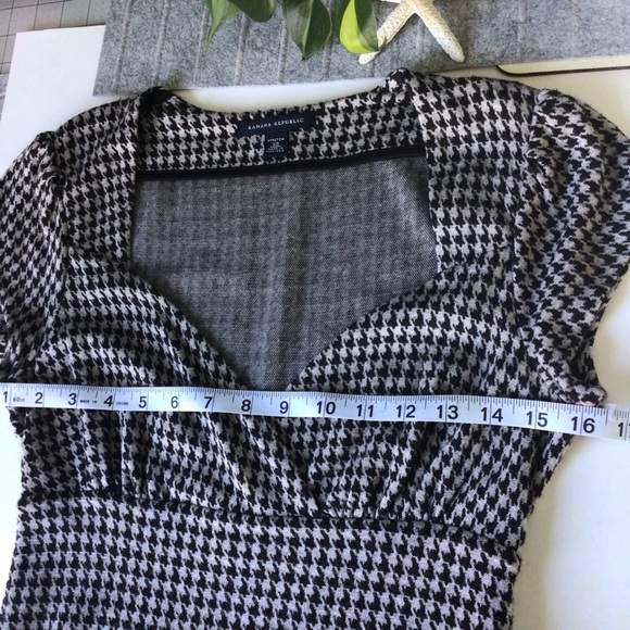 Banana Republic Stretch Houndstooth Pattern Midi Classic Cotton Dress Size XS - Picture 6 of 8